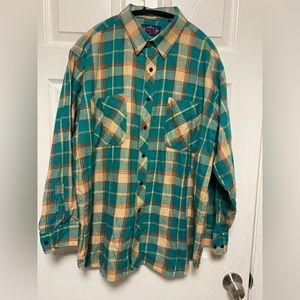 Vintage Pioneer Pace Buttons Down Shirt Men’s Size XL Plaid